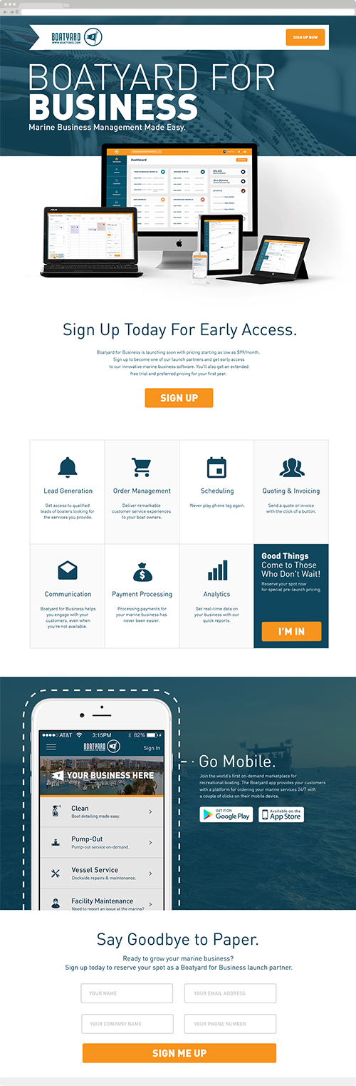 Boatyard for Business Website